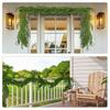 Christmas Norfolk Pine Garland Real Touch Winter Artificial Greenery Garland for Mantle Fireplace Table Stair Indoor Outdoor Decor