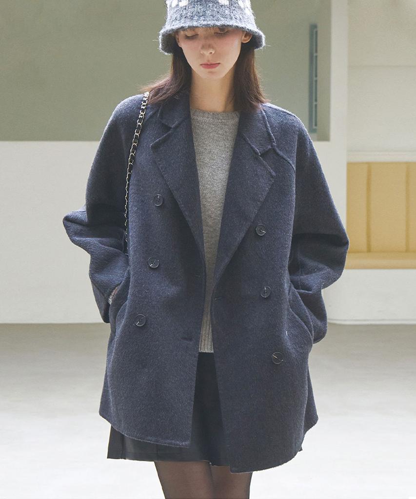 SLOWLOLLI Classic Double Button Handmade Coat_3 Colors