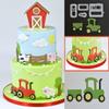 4Pcs Tractors Fondant Cake Cookie Pastry Decorating Plunger Cutter Mold DIY Tools