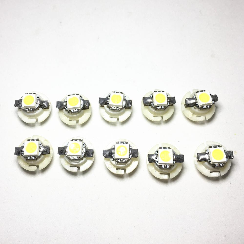 10PCS B8.4 LED Brand New T5 B8.4D 5050 1SMD Side Indicator Lights Car Light Instrument Bulbs Gauge Dashboard Lamp 12V Bulbs 7