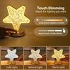 USB Rechargeable Led Touch Table Lamp 3 Color Dimmable Beside Lamp Crystal Night Light