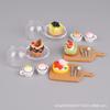 Dollhouse Simulation Miniature Food Play Tray Coffee Cake Model Accessories Dollhouse Play Toys