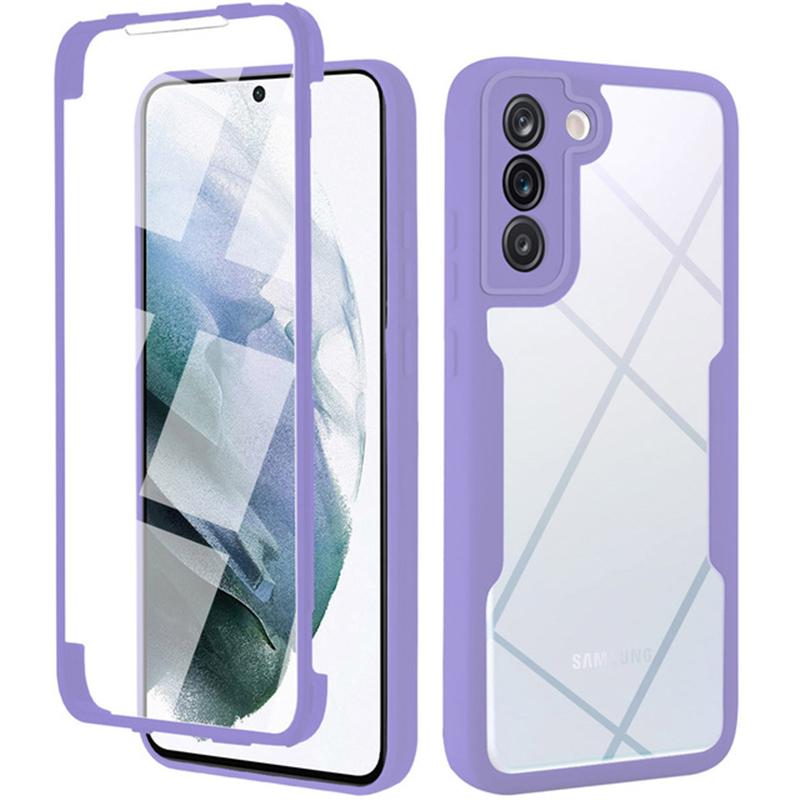 Прозрачный чехол с полной защитой на 360 градусов для Samsung Galaxy S22 Ultra S21 A53 A33 A73 A22 A32 A12 A51 Redmi Note 11 10C iPhone 13 12 Pro Max, двухсторонний чехол