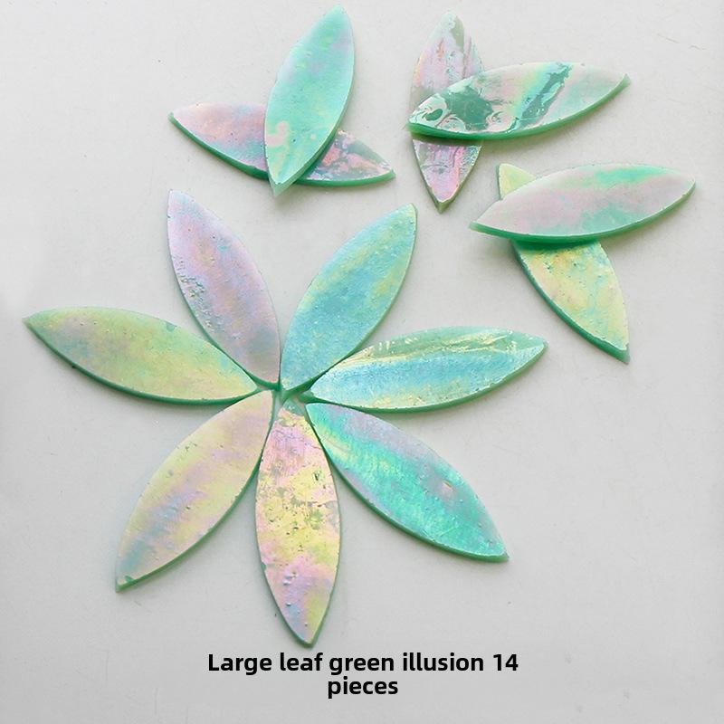 Смешанные цветные листовые слюдяные стеклянные мозаичные детали для украшения подсвечника своими руками