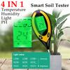 4 В 1 Тестер pH почвы и влажности Тестер воды с питательными веществами Высокоточный бытовой садовый цветочный травяной измеритель плодородия