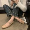 Туфли Мэри Джейн для женщин Весна Новые плоские квадратные носки Небольшой носок One Word Temperament Одиночные туфли для женщин