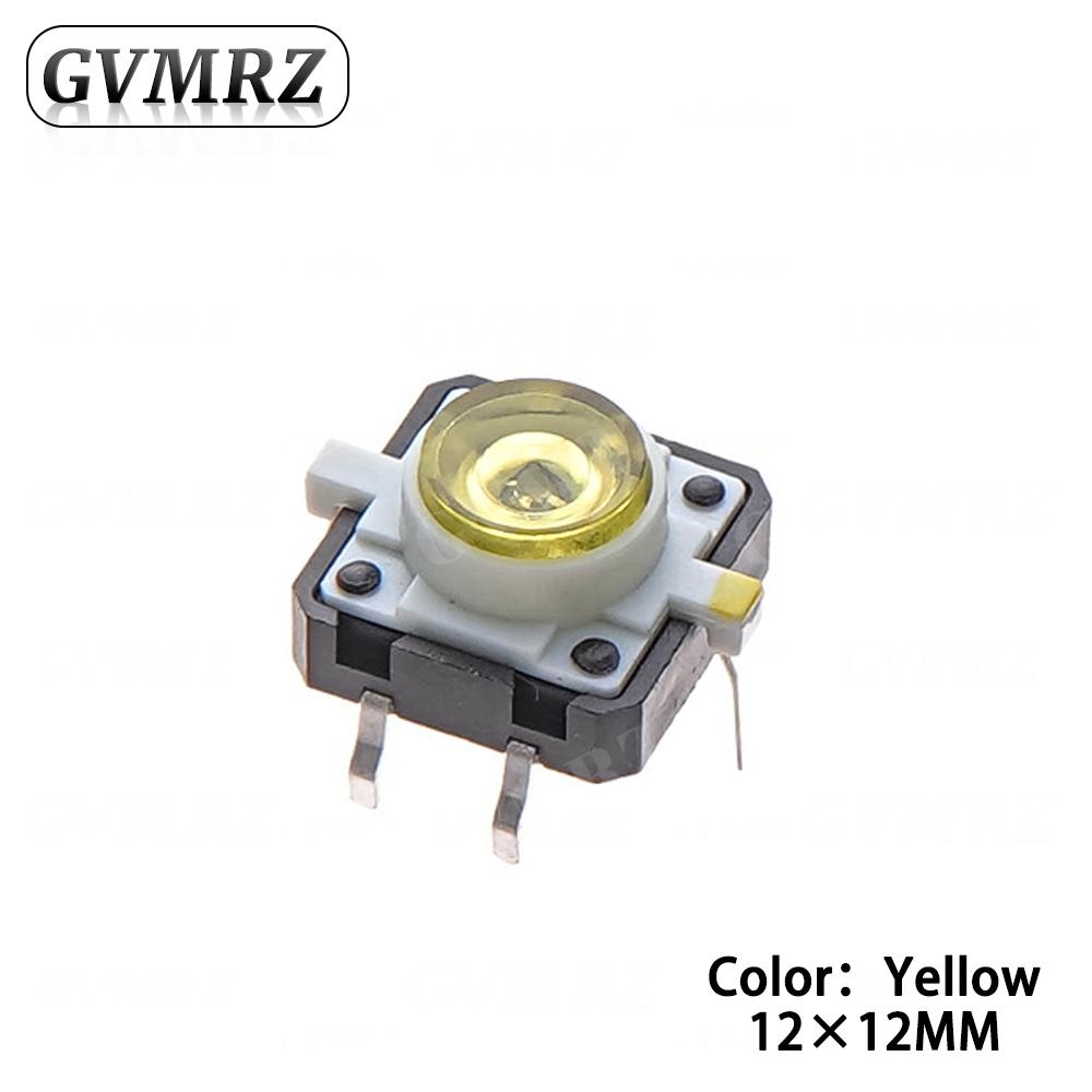 5PCS 12X12X7.3 Tactile Push Button Switch Momentary Tact LED 5 Color 12X12X7.3mm 12*12*7.3mm