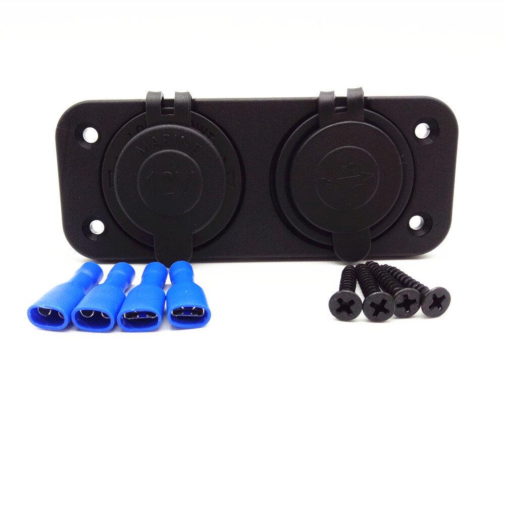 12 В 24 В кемпер фургон караван двойной USB-разъем адаптер зарядное устройство прикуриватель Великобритания