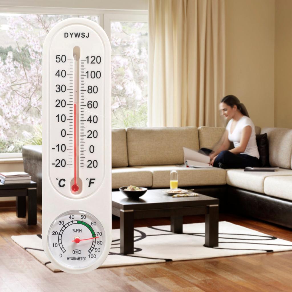 2Pcs/Set Wall Thermometers Indoor Outdoor Hang Garden Greenhouse House Room Heating 3ml