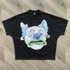 Унисекс Harajuku High Street Couple Graphic Y2k Top Cartoon Devil Graphic Футболка с принтом Oversize Gothic Streetwear Gothic