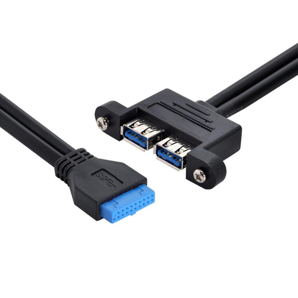 Chenyang Панель материнской платы USB с двумя портами, тип 20p, кабель 50 см, 3.0 -