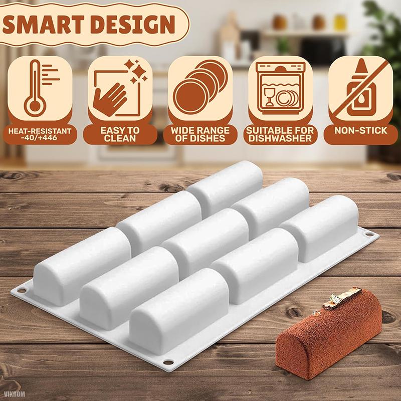 Форма для выпечки 9-ти полый бревенчатый торт 3D-рулонный цилиндр кондитерский десерт шоколадный хлеб протеиновый и энергетический батончик кухонные принадлежности