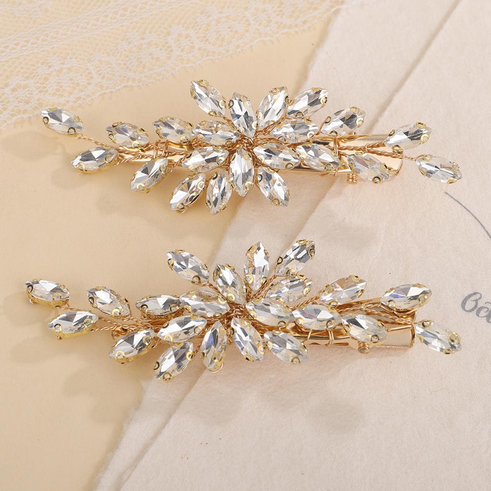 2 шт. Заколка для волос со стразами для свадьбы, свадебное украшение для головы, серебристый, черный, свадебные аксессуары для волос, зеленый, красный, тиара, синий, фиолетовый, украшения