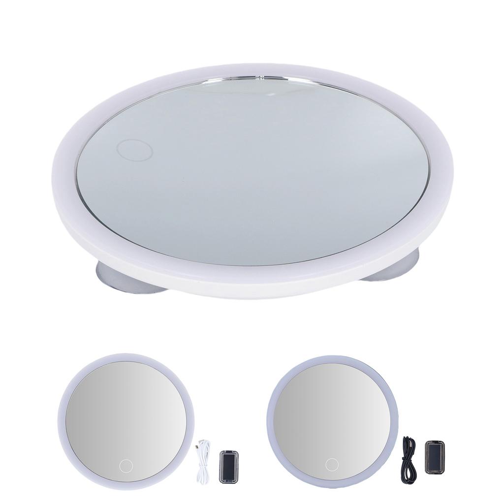 Косметическое зеркало с 30-кратным увеличением, светодиодное зеркало для макияжа для ванной комнаты с подсветкой и присоской для дома и путешествий
