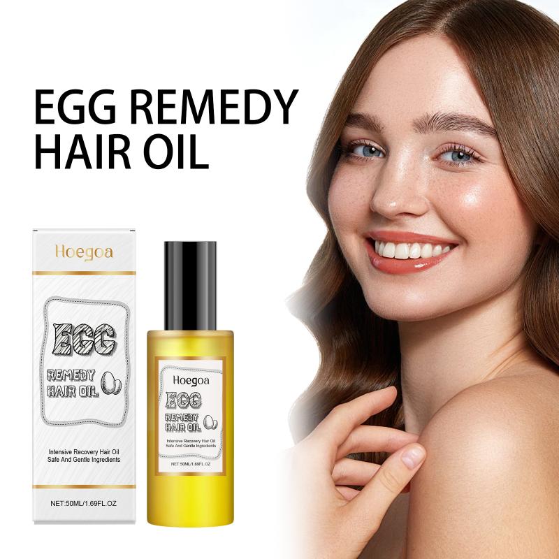 Egg Hair Oil Repairing Serum For Damaged Dry Permed Hair Nourish Frizz Control Smooth Ends Deep Care Solution