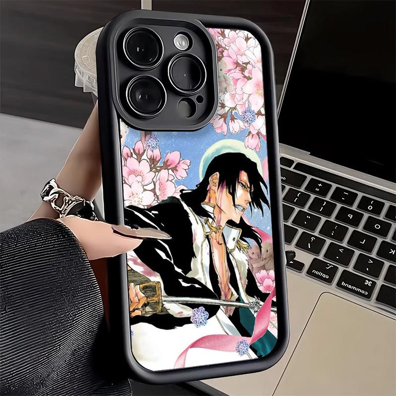 Чехол для телефона iPhone 17 Air 16E 15 16 Pro Max Bleach Кучики Бьякуя Чехол 14 Plus 13 12 Mini Мягкий Силиконовый Fundas