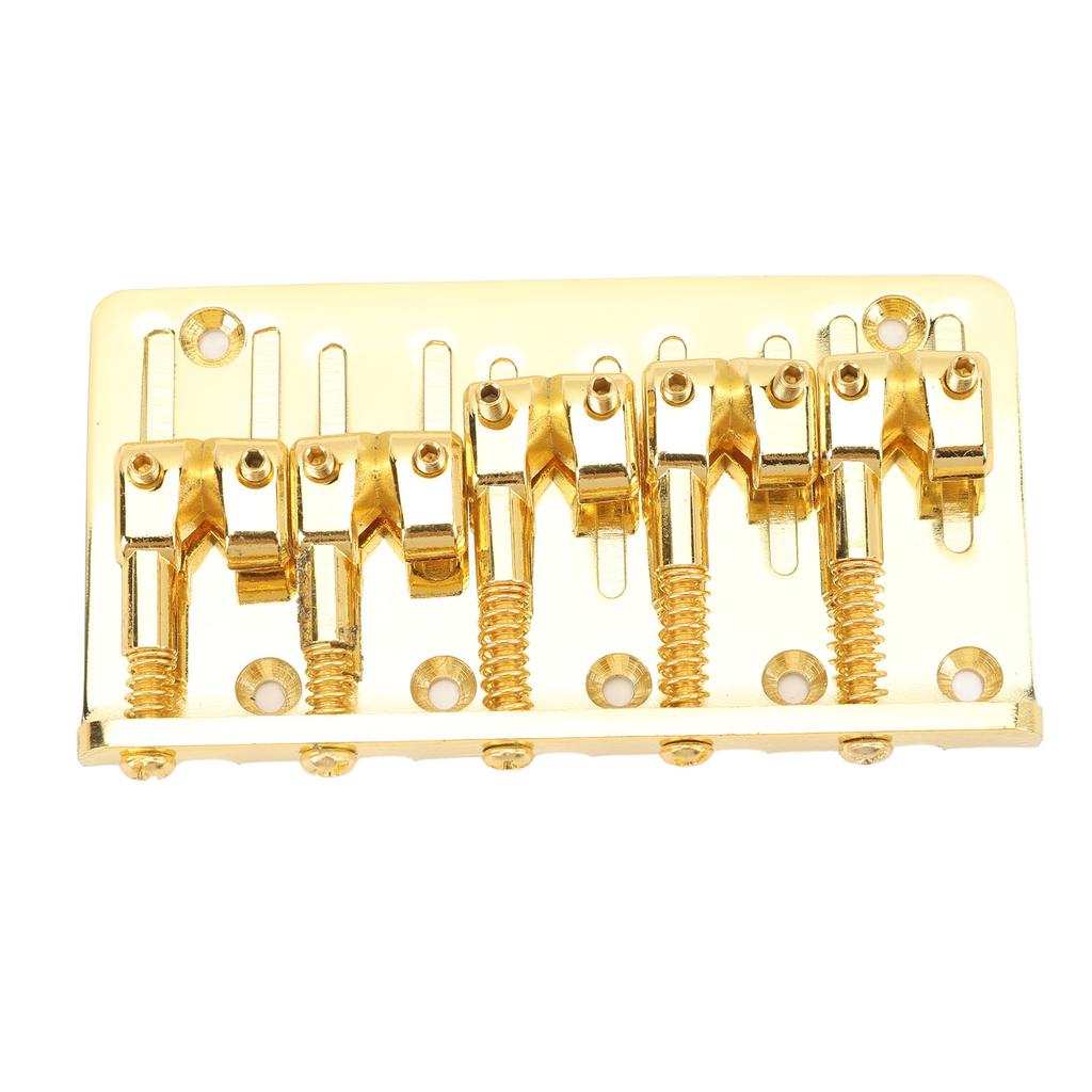 5 String Bass Bridge Adjustable Saddle Zinc Alloy Exquisite Retro Electric Bass Guitar Bridge Gold