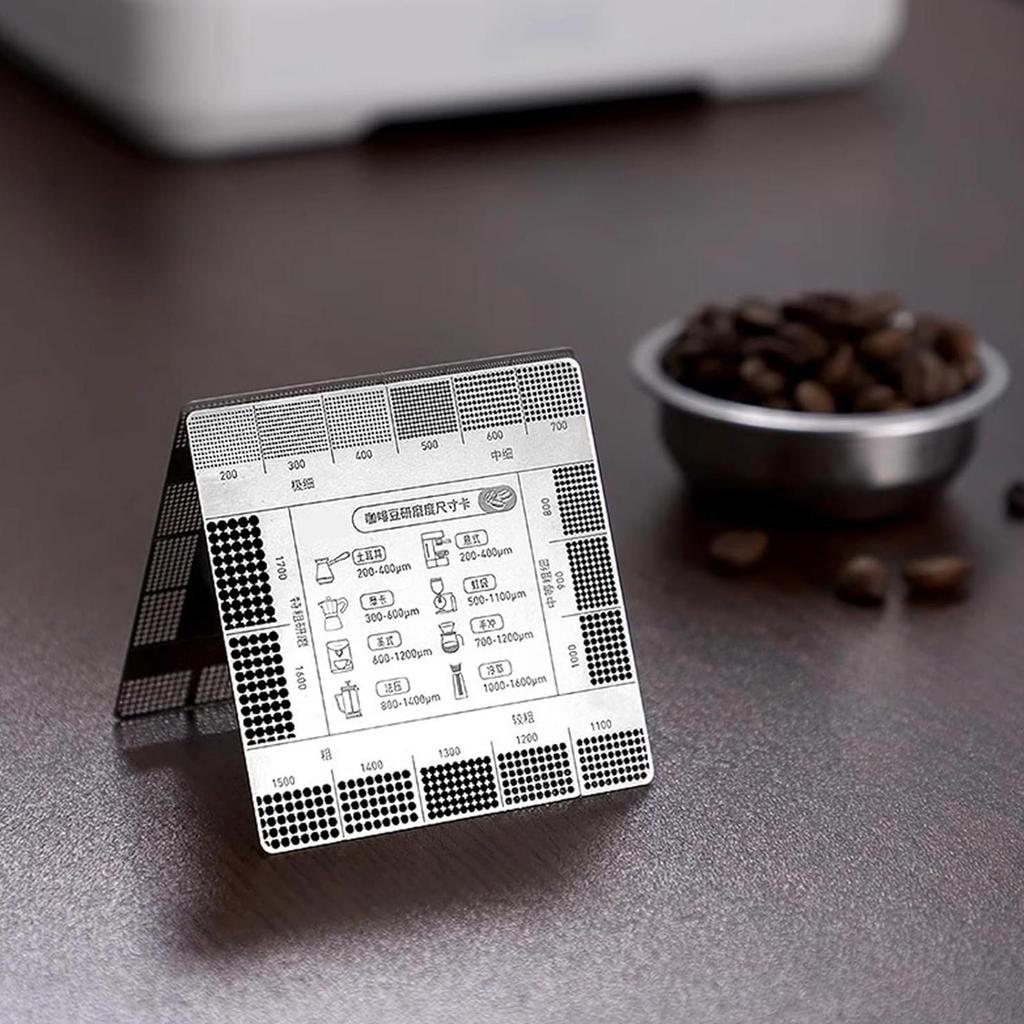 Карта-шкала помола Карта для сравнения толщины кофейного порошка для итальянского кофе ручной заварки Вспомогательный инструмент для помола зерен