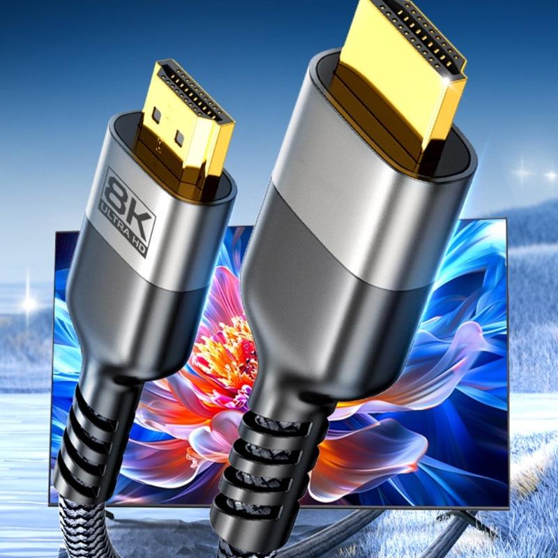 8K HDTV 2.1 Кабель 48 Гбит/с HDTV Шнур Поддержка 2K@120Hz 8K@60Hz Видео Соединительный Кабель для Телевизора ПК Проекторов Консолей
