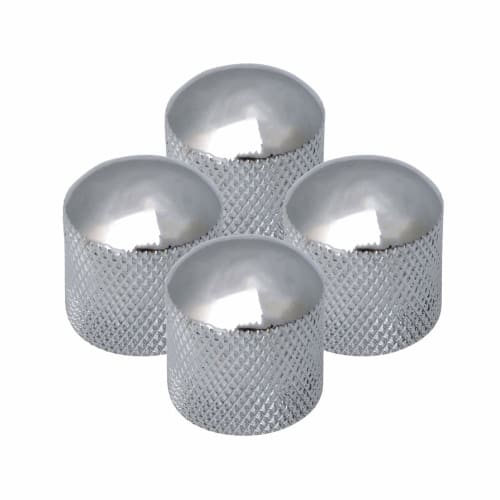 Yibuy 4-Pack Chrome Metal Dome Guitar Knobs for Electric Guitar Pickups