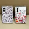 Luxury Ins Korean Flowers Butterfly Transparent Case for Samsung Galaxy Z Fold 8 Ultra Fold8Wide Fold 7 6 5 4 Cute Clear Cover