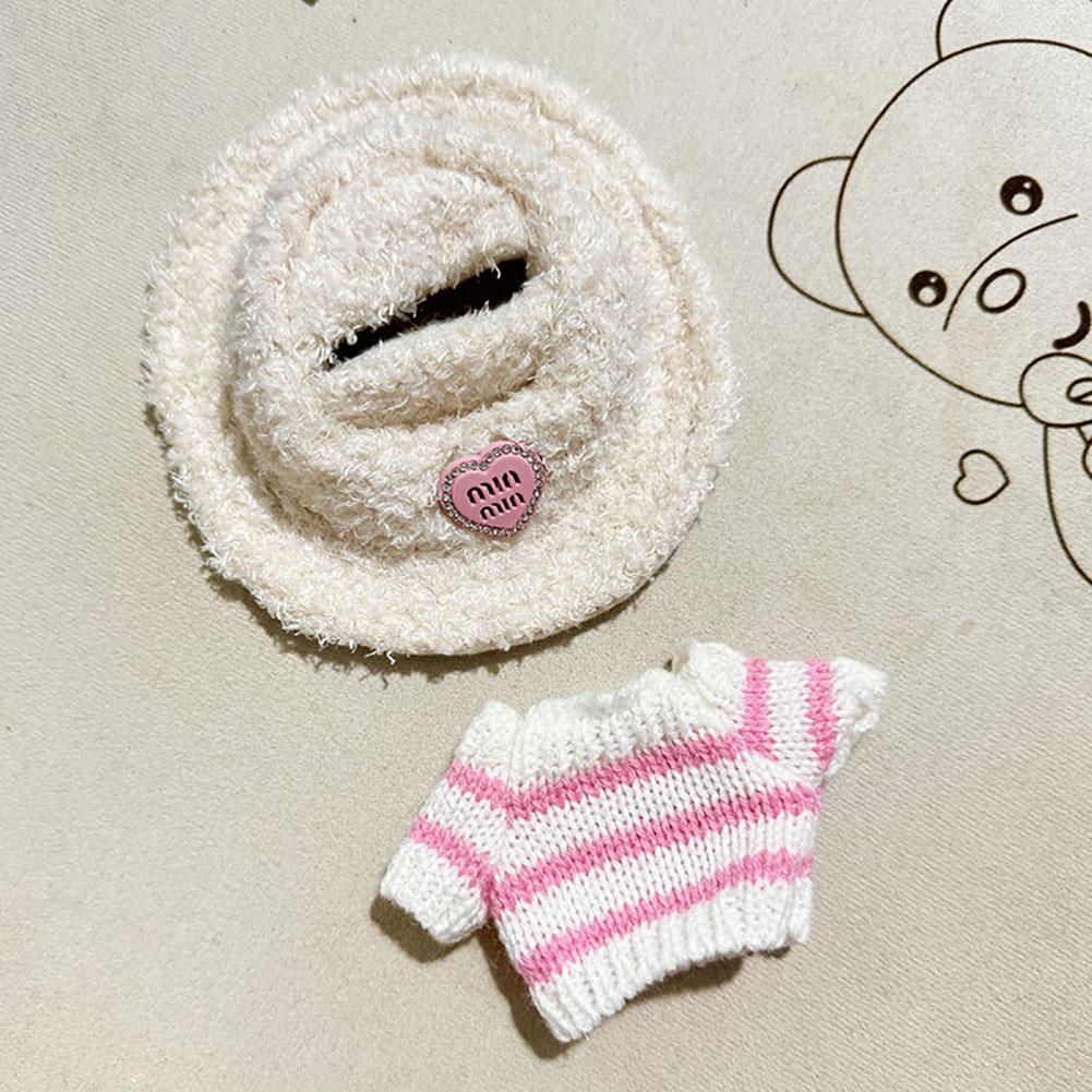 For Labubu Doll Clothes Fashion Clothes Hoodies Doll Clothes Color Match Hoodies Dolls Accessories Cute Decoration Little Cloths