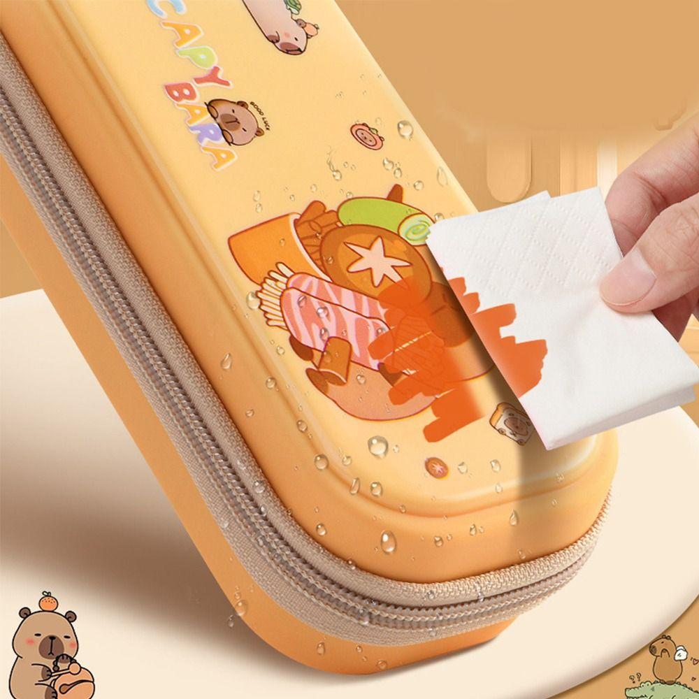 Funny Capybara Pen Bag Large-capacity Stationery Bag Cartoon Capybara Pencil Case School
