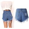 Модные женские джинсы с карманами и дырками, джинсовые брюки, женские тонкие сексуальные шорты с высокой талией
