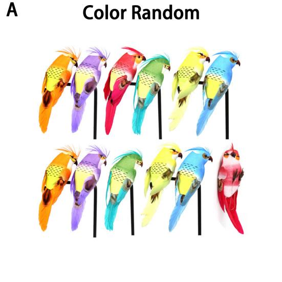 Реалистичный искусственный попугай, декор, ручная работа, пенопласт с перьями, украшение для сада или дома