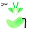 Soft Costume Ears for Kids Adults Alien Cat And Tail Set, Cute Kitten Headband with Antennae, Plush Comic Convention Outfit Animal Cosplay Kit