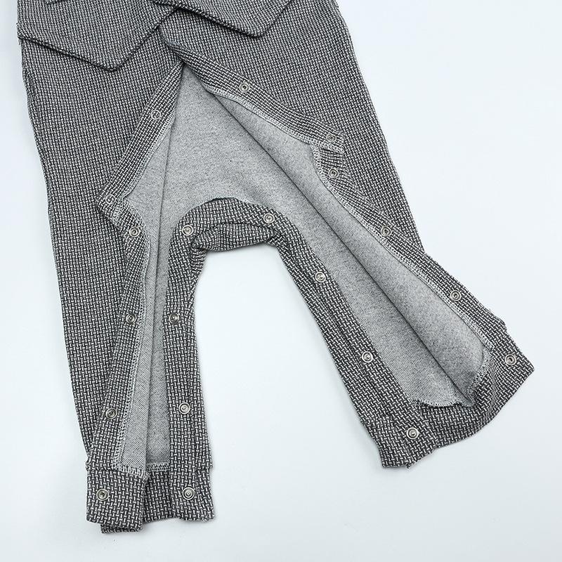 Одежда для маленьких мальчиков, мягкий хлопковый комбинезон для малышей, комбинезон для маленьких джентльменов, одежда