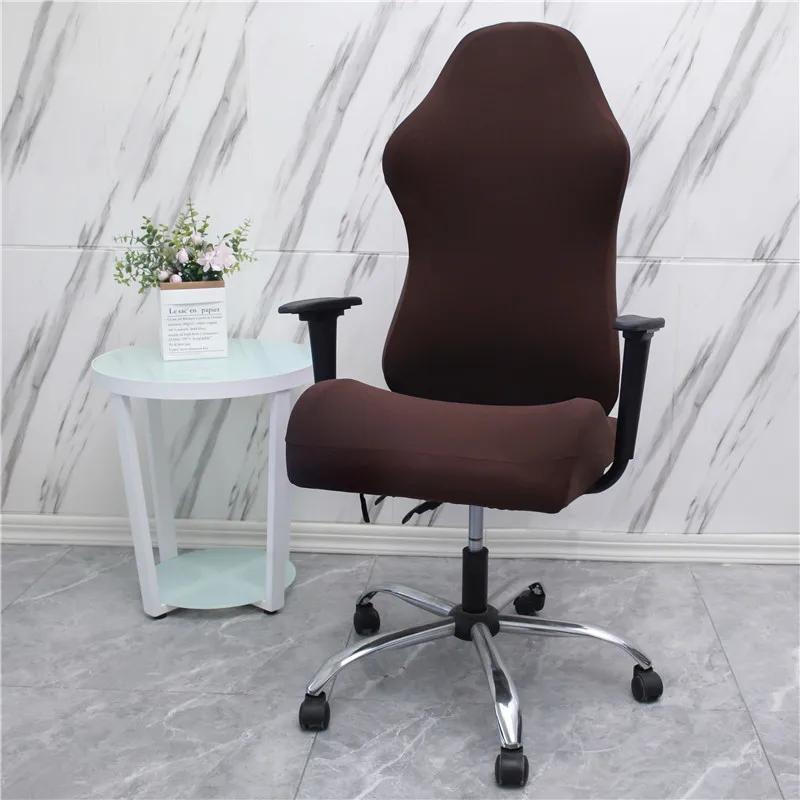 Office Computer Gaming Chair Covers Stretch Spandex Armchair Gamer Seat Cover Printed Household Racing Desk Rotating Slipcovers