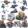 Вторая Мировая Война MOC Военная Масштабная Модель Строительные Блоки Набор Крепость Блокгауз Немецкая Пушка Солдат Транспортные Средства Фигурка Оружие Аксессуар Игрушечный Кубик T08