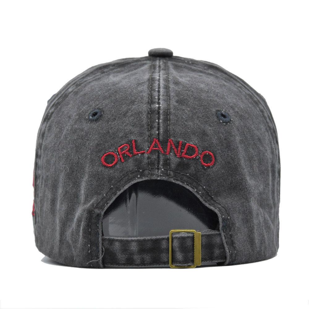 Washed baseball cap Spring and summer new hat D embroidered letter baseball cap Men's and women's retro cap