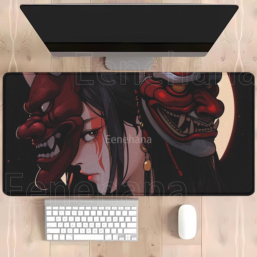 Mouse Pad Anime Mask girl Large Game Computer Office Game Rubber Antislip Gaming Keyboard Mousepads offices overlock Desk Mat