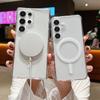 KEYSION Crystal HD Transparent Magnetic Phone Case for MagSafe for Samsung Galaxy A55 5G A35 A15 5G Shockproof Acrylic Back Cover