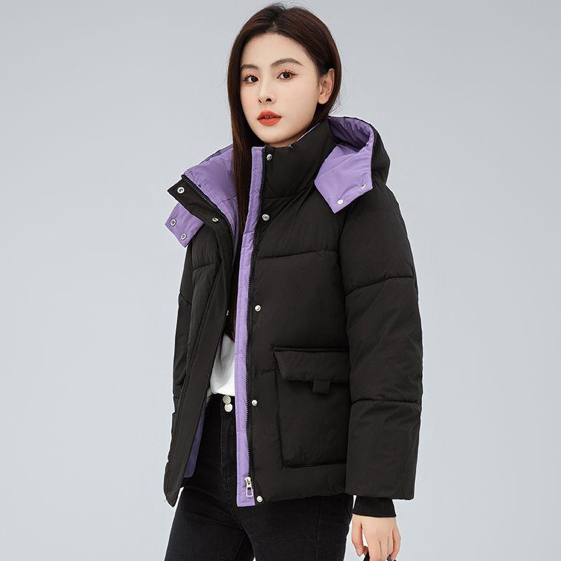 Короткая куртка с капюшоном в корейском стиле для женщин, повседневное пальто в повседневном стиле
