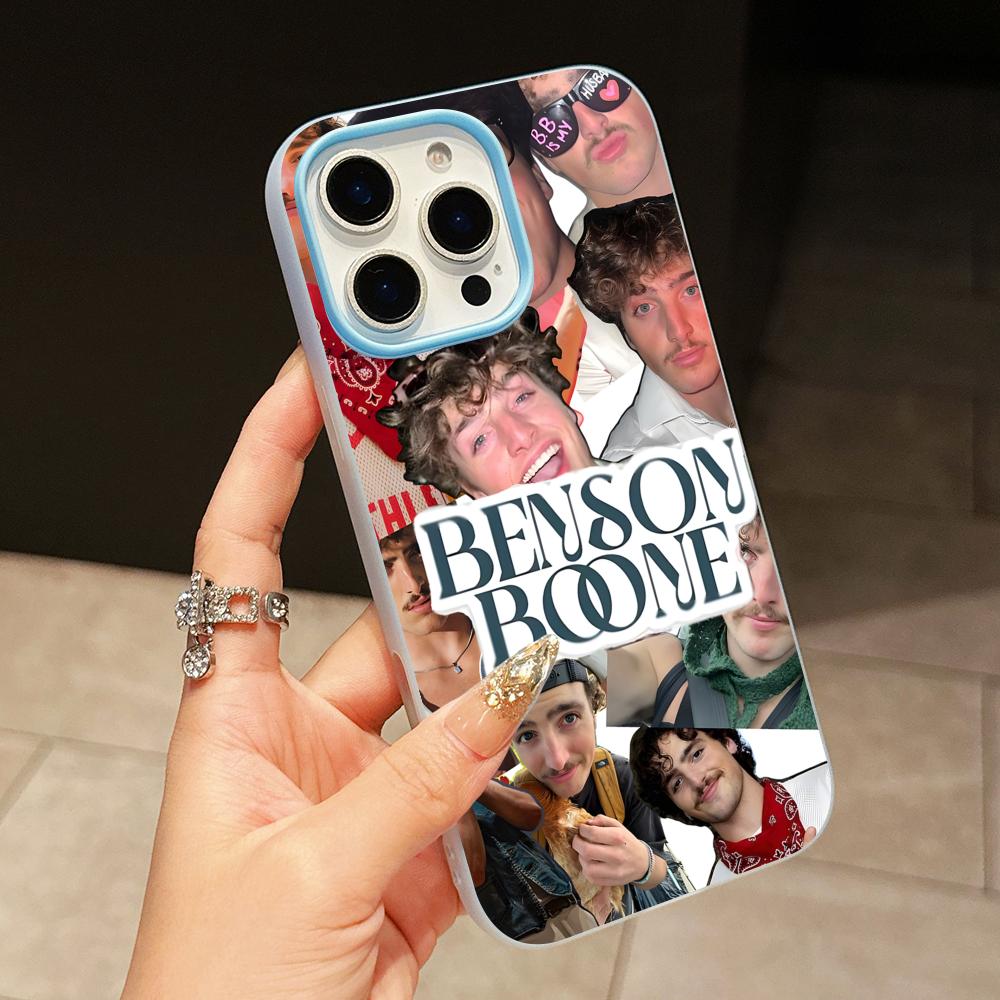Benson Boone Jelly Double layer Light Blue Mobile Phone Case for iPhone 17 16 15 14 13 12 11 Air Pro Max Plus Protective