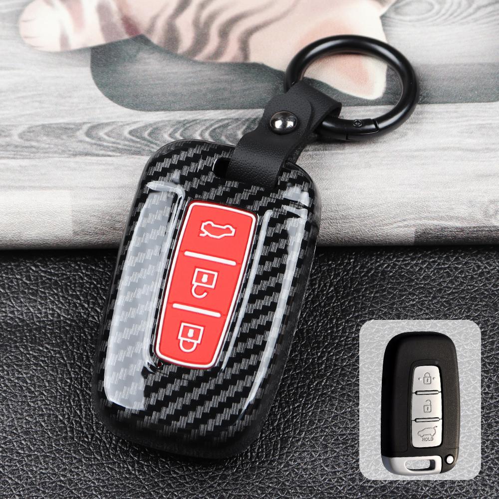 Углеродный чехол для дистанционного ключа автомобиля для Kia Cadenza K7 Carens Borrego Optima Picanto Morning Proceed Shuma Mohave Opirus