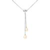 Necklace - - You &; Me - AAA+ Freshwater Cultured Pearls - 925 Silver - Women