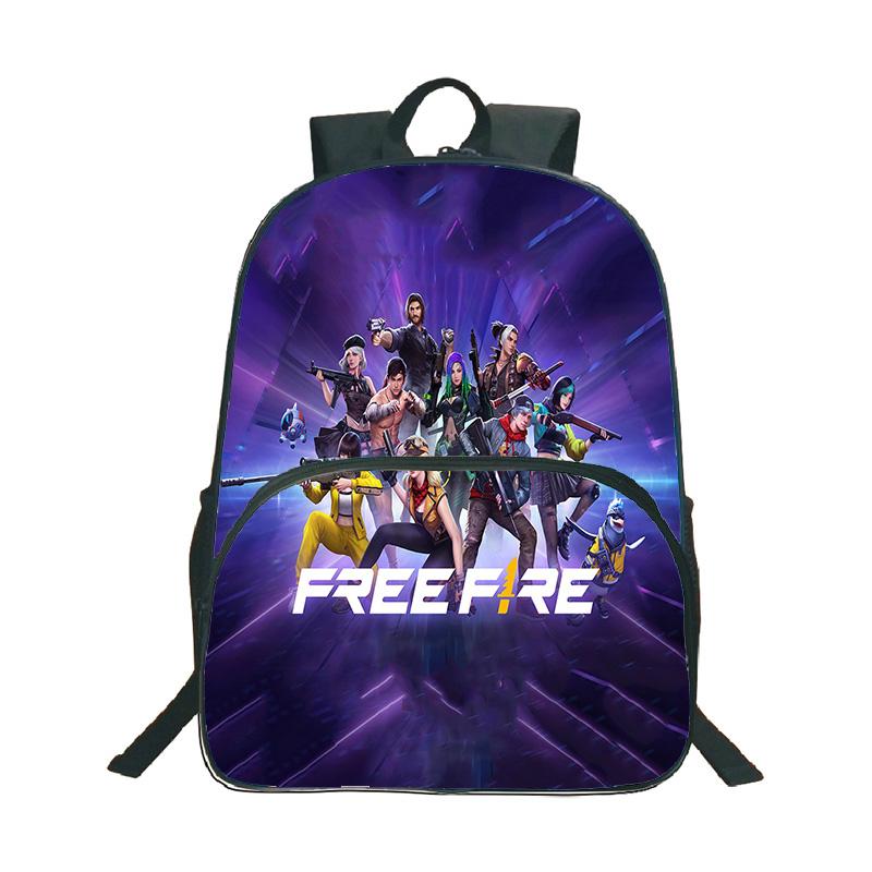 Shooting Game Free Fire 3D Print Backpack Boy Girl Casual Schoolbag Student Waterproof Knapsack Cartoon Pattern Backpacks