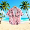 Mens Short Sleeve Hawaiian Shirt Casual Breathable Printed Beach Vacation Top