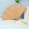 Chinese Style Solid Color Bamboo Fan Exquisite Elegant Handheld Fans  Hanfu Accessories
