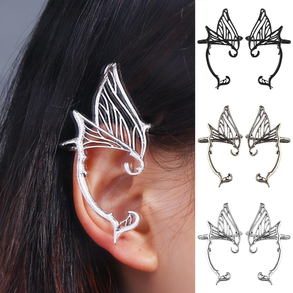 Корейский стиль Эльф клипсы для ушей из цинкового сплава ушные манжеты в стиле ретро односторонние серьги карнавальные