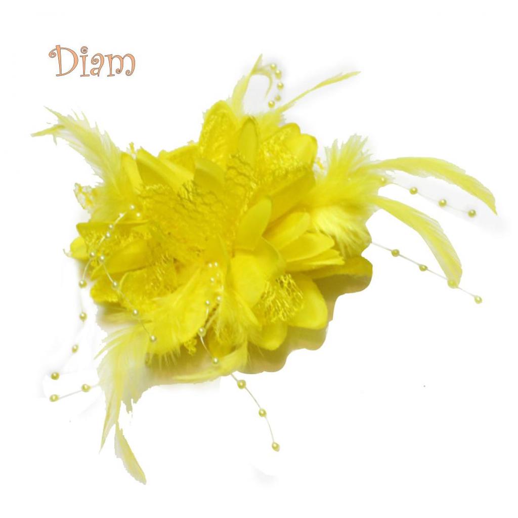 Tenfyer женский цветок перо корсаж ободок для волос заколка для волос головной убор вечерние Декор подарок