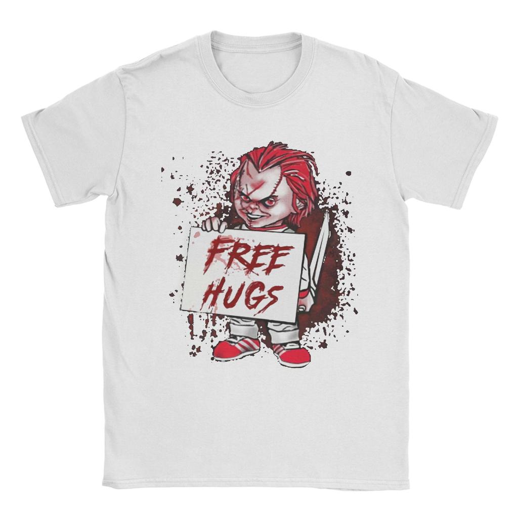 Футболка 'Друзья до конца' мужская 100% хлопок топы рубашки улззанг 80-е страшный ужас хороший парень Чаки круглый вырез короткий рукав