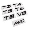 3D Chrome ABS T0/T3/T4/T5/T6/T7/T8/V8 AWD Lettering Emblem Trunk Badge For XC40 XC60 XC70 XC90