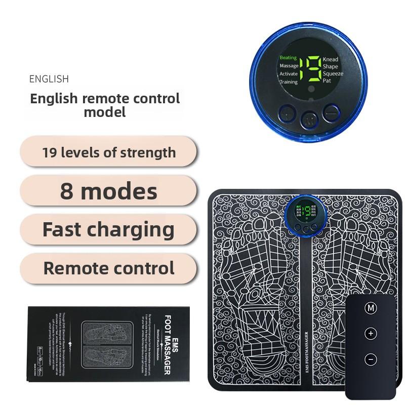 Интеллектуальный EMS массажер для ног, микротоковая машина для терапии ног, перезаряжаемый портативный импульсный массажный коврик для ног, массажер для ног