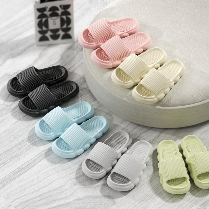 Женские домашние тапочки Eva, летние однотонные повседневные мягкие нескользящие мужские и женские тапочки, сандалии на плоской подошве, размеры 36-45