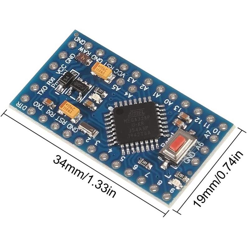 PRO Mini Atmega328P-AU 5V/16MHz Плата разработки Микроконтроллер с загрузчиком и штырьковыми разъемами для Arduino